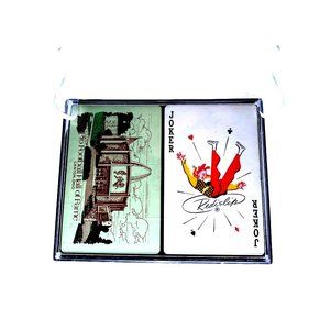 Canasta Deck Pro Football Hall of Fame plastic case Playing cards 2 pack Jokers